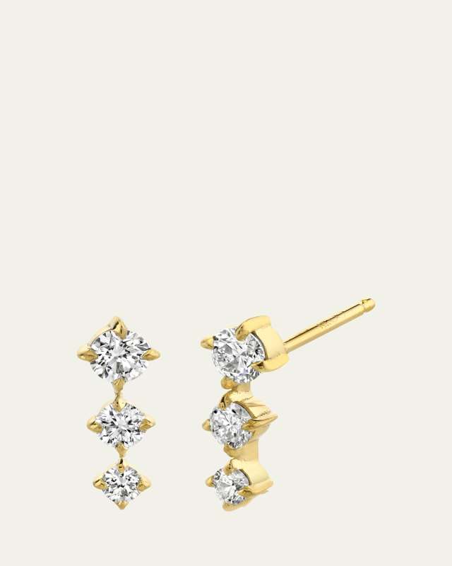 Eclat 3 Diamond Stud Earring, Single